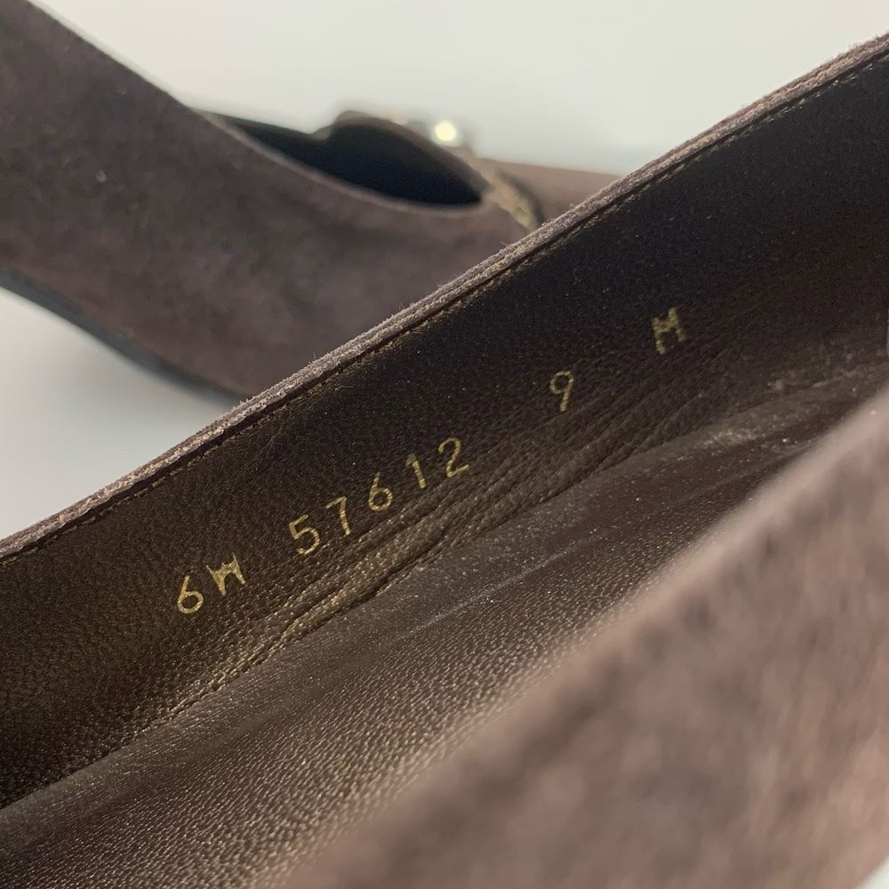 Stuart Weitzman Women's Shoes Pumps Size 9 Suede Brown Buckle Designer Luxury - Picture 11 of 13